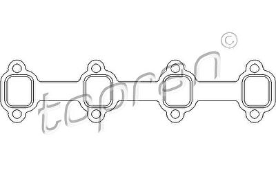 Topran 302 540 прокладка, выпускной коллектор на FORD TRANSIT c бортовой платформой/ходовая часть (E_ _)