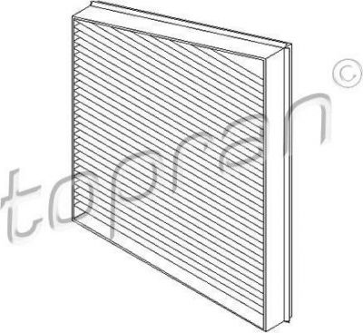 Topran 400 211 фильтр, воздух во внутренном пространстве на MERCEDES-BENZ E-CLASS (W211)