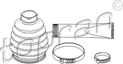 Topran 400 723 комплект пылника, приводной вал на MERCEDES-BENZ A-CLASS (W168)