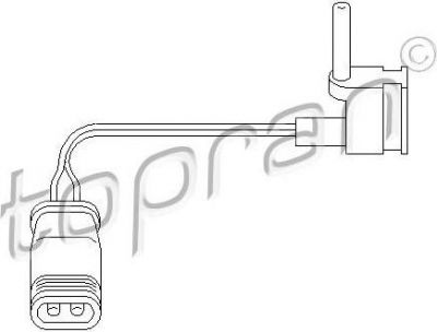 Topran 401 202 датчик, износ тормозных колодок на MERCEDES-BENZ E-CLASS (W211)