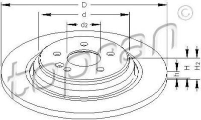 Topran 401 402 тормозной диск на MERCEDES-BENZ M-CLASS (W163)