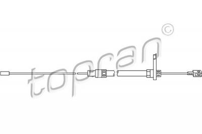 Topran 401 838 трос, тормозной механизм рабочей тормозной системы на MERCEDES-BENZ A-CLASS (W168)