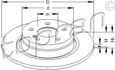 Topran 401 903 тормозной диск на MERCEDES-BENZ C-CLASS T-Model (S204)