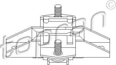 Topran 407 828 подвеска, двигатель на MERCEDES-BENZ M-CLASS (W163)