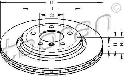 Topran 500 580 тормозной диск на 3 кабрио (E46)