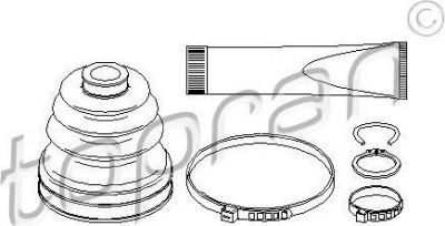 Topran 501 597 комплект пылника, приводной вал на X3 (E83)