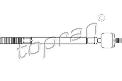 Topran 700 105 осевой шарнир, рулевая тяга на RENAULT MEGANE I (BA0/1_)