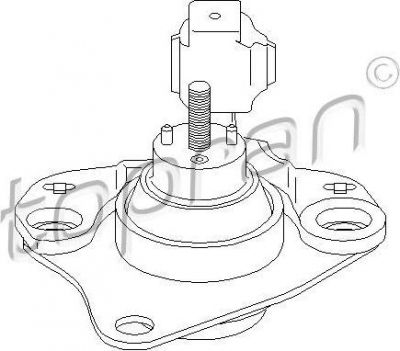 Topran 700 327 подвеска, двигатель на RENAULT MEGANE I (BA0/1_)