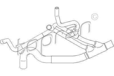 Topran 700 496 шланг радиатора на RENAULT MEGANE I (BA0/1_)