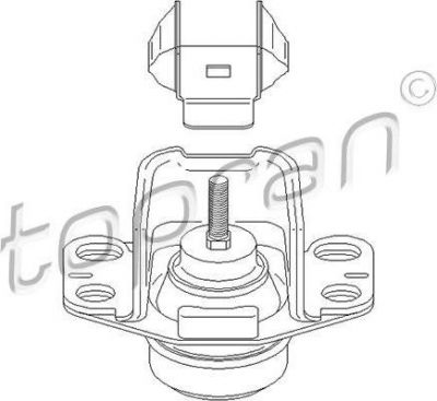 Topran 700 530 подвеска, двигатель на RENAULT CLIO II (BB0/1/2_, CB0/1/2_)
