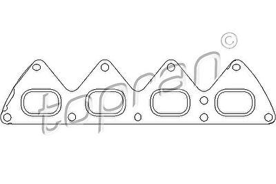 Topran 700 577 прокладка, выпускной коллектор на RENAULT SCЙNIC I (JA0/1_)