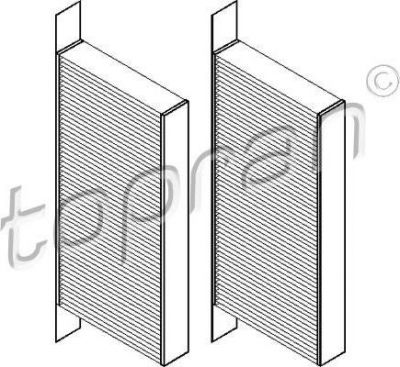 Topran 700 726 фильтр, воздух во внутренном пространстве на RENAULT LAGUNA III Grandtour (KT0/1)