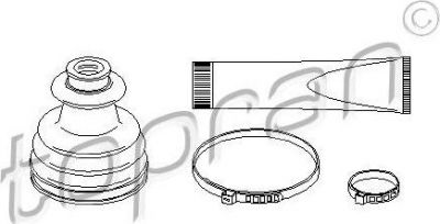 Topran 720 300 комплект пылника, приводной вал на PEUGEOT 106 I (1A, 1C)