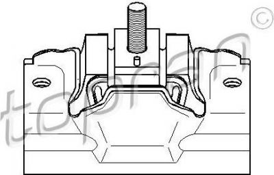 Topran 720 366 подвеска, двигатель на VW PASSAT Variant (3B6)