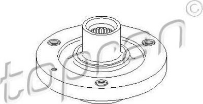 Topran 720 384 ступица колеса на PEUGEOT 106 I (1A, 1C)