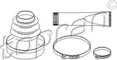 Topran 721 159 комплект пылника, приводной вал на PEUGEOT 406 Break (8E/F)