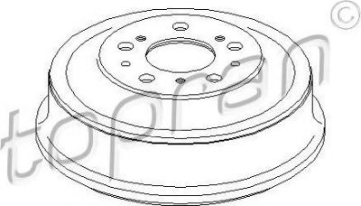 Topran 721 171 тормозной барабан на FIAT DUCATO фургон (230L)