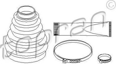 Topran 721 195 комплект пылника, приводной вал на PEUGEOT 406 Break (8E/F)