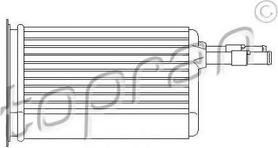 Topran 721 423 теплообменник, отопление салона на PEUGEOT BOXER фургон (230L)
