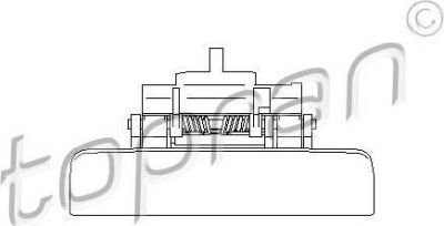 Topran 721 726 ручка двери на PEUGEOT 306 (7B, N3, N5)