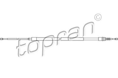 Topran 722 075 трос, стояночная тормозная система на PEUGEOT 307 Break (3E)