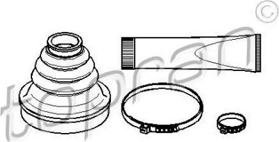 Topran 722 464 комплект пылника, приводной вал на PEUGEOT 407 (6D_)