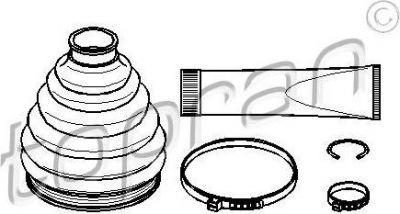 Topran 722 473 комплект пылника, приводной вал на PEUGEOT 407 (6D_)