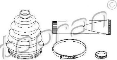 Topran 722 475 комплект пылника, приводной вал на PEUGEOT 301