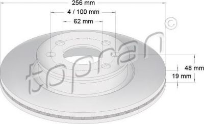 Topran 820 308 тормозной диск на HYUNDAI GETZ (TB)