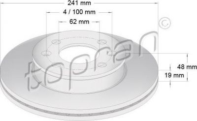 Topran 820 410 тормозной диск на HYUNDAI GETZ (TB)