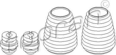 Topran 914 038 пылезащитный комплект, амортизатор на AUDI 100 (4A, C4)