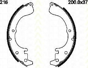 TRISCAN 8100 10216 комплект тормозных колодок на TOYOTA COROLLA (KE)