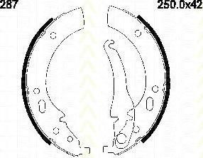 TRISCAN 8100 11287 комплект тормозных колодок на 3 (E21)