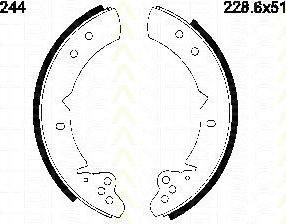 TRISCAN 8100 13525 комплект тормозных колодок на TOYOTA CAMRY (_V2_)