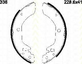 TRISCAN 8100 14338 комплект тормозных колодок на NISSAN LAUREL (JC31)