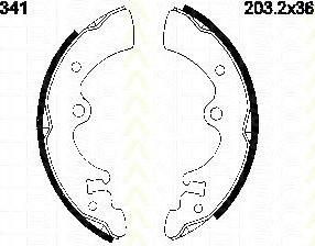 TRISCAN 8100 14341 комплект тормозных колодок на NISSAN CHERRY II купе (N10)