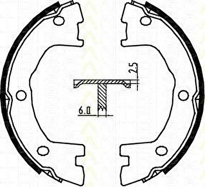 TRISCAN 8100 15025 комплект тормозных колодок, стояночная тормозная с на IVECO DAILY IV самосвал