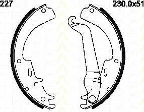 TRISCAN 8100 16517 комплект тормозных колодок на FORD FIESTA фургон (FVD)