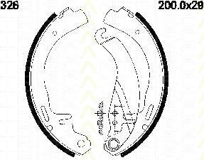 TRISCAN 8100 24326 комплект тормозных колодок на OPEL KADETT D (31_-34_, 41_-44_)