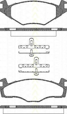 TRISCAN 8110 10022 комплект тормозных колодок, дисковый тормоз на VW POLO Variant (6KV5)