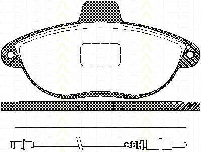 TRISCAN 8110 10501 комплект тормозных колодок, дисковый тормоз на PEUGEOT EXPERT фургон (222)