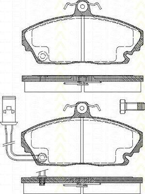 TRISCAN 8110 10510 комплект тормозных колодок, дисковый тормоз на ACURA LEGEND