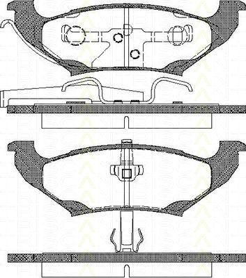 TRISCAN 8110 10523 комплект тормозных колодок, дисковый тормоз на DODGE CARAVAN