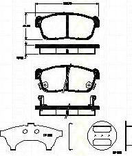 TRISCAN 8110 10552 комплект тормозных колодок, дисковый тормоз на SUZUKI IGNIS II