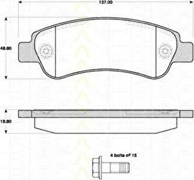 TRISCAN 8110 10563 комплект тормозных колодок, дисковый тормоз на FIAT DUCATO фургон (250, 290)