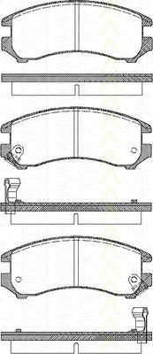 TRISCAN 8110 10887 комплект тормозных колодок, дисковый тормоз на NISSAN SUNNY II (N13)