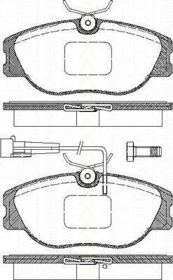 TRISCAN 8110 10928 комплект тормозных колодок, дисковый тормоз на FIAT CROMA (154)