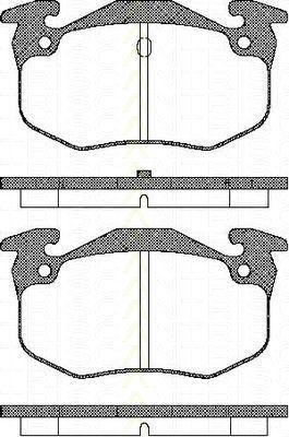 TRISCAN 8110 10943 комплект тормозных колодок, дисковый тормоз на PEUGEOT 206 SW (2E/K)