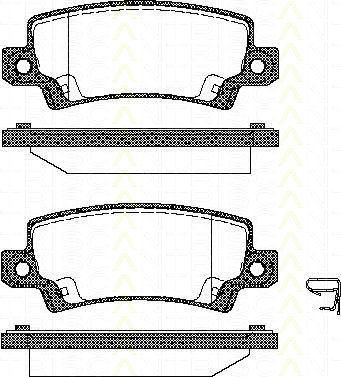 TRISCAN 8110 13031 комплект тормозных колодок, дисковый тормоз на TOYOTA COROLLA (CDE12_, ZZE12_, NDE12_, ZDE12_)