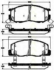 TRISCAN 8110 13066 комплект тормозных колодок, дисковый тормоз на TOYOTA PREVIA (TCR2_, TCR1_)